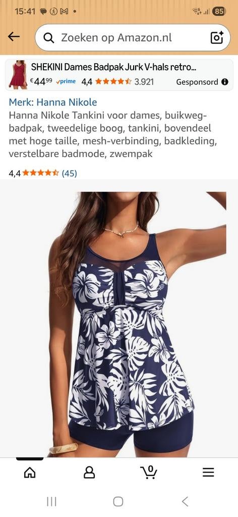 Damesbadpak Hanna Nikole - Maat M - Nieuw met label, Blauw, Hanna Nikole, Nieuw, Badpak