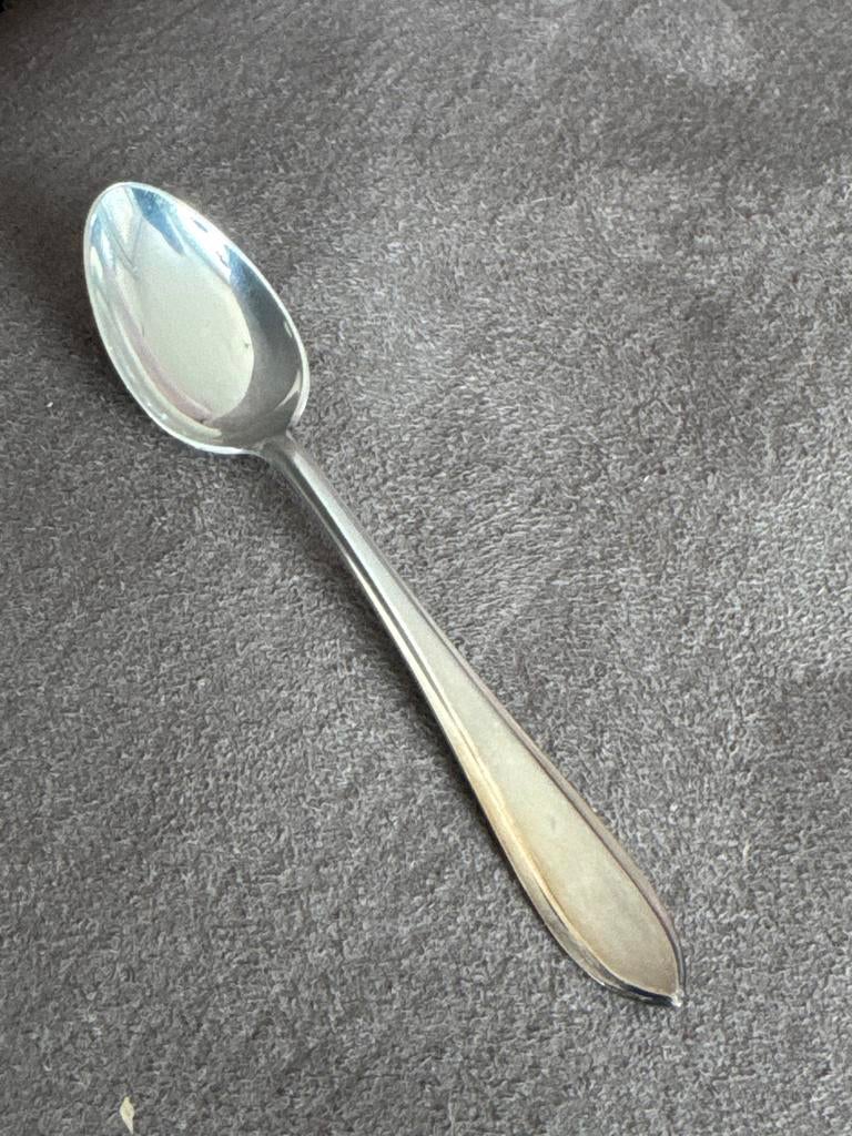 Zilveren lepel met inscriptie A+B 15-1-'71, Ophalen of Verzenden
