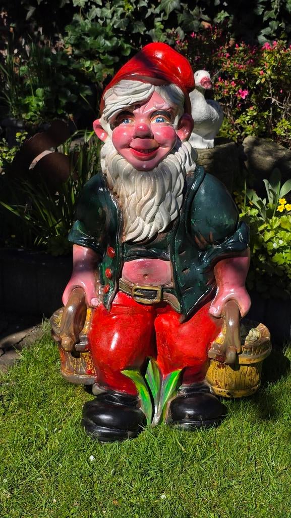 Grote gerestaureerde tuinkabouter, Tuin en Terras, Ophalen, Gebruikt, Kunststof, Tuinkabouter