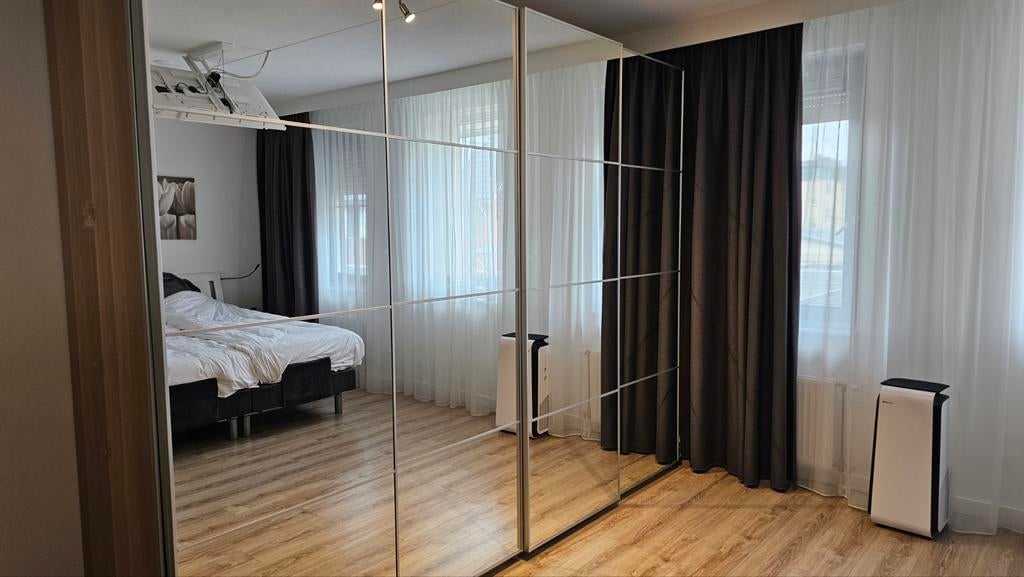 Ikea Pax garderobekast schuifdeuren spiegel  groot beuken, Ophalen, Met deur(en), 200 cm of meer, Zo goed als nieuw