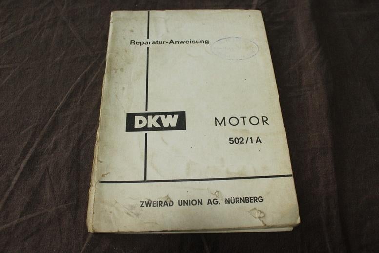 DKW 502/1A motor reparatur anweisung werkplaatsboekje, Ophalen of Verzenden