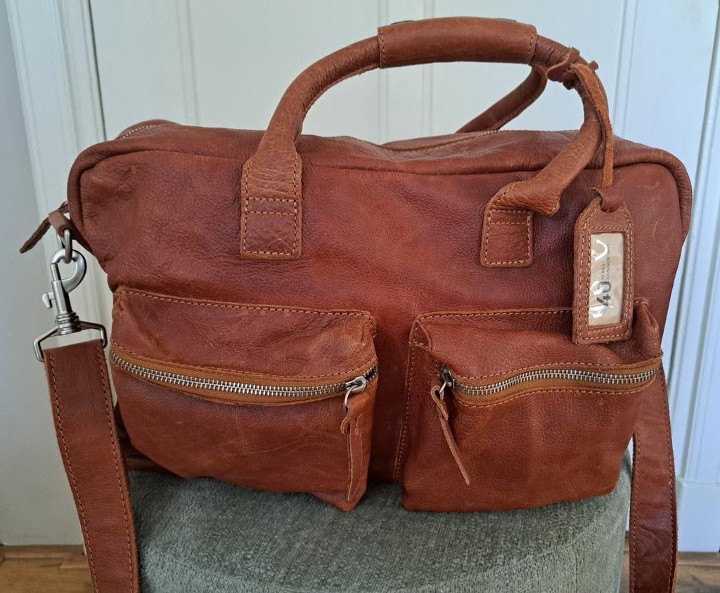 Cowboysbag Weekendtas Cognac Leer nieuw., 40 tot 60 cm, Gebruikt, 20 tot 30 cm, Bruin