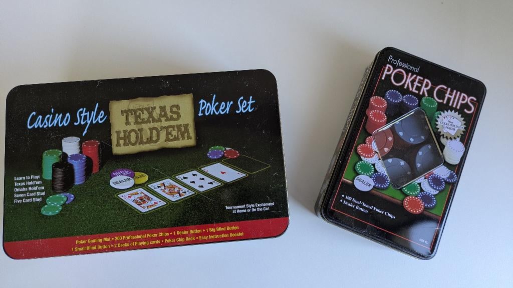 Pokerspel, casino style, Een of twee spelers, Ophalen, Zo goed als nieuw