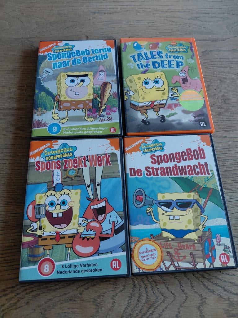 4 Spongebob Squarepants dvd's Nickelodeon, Europees, Tekenfilm, Alle leeftijden, Ophalen of Verzenden