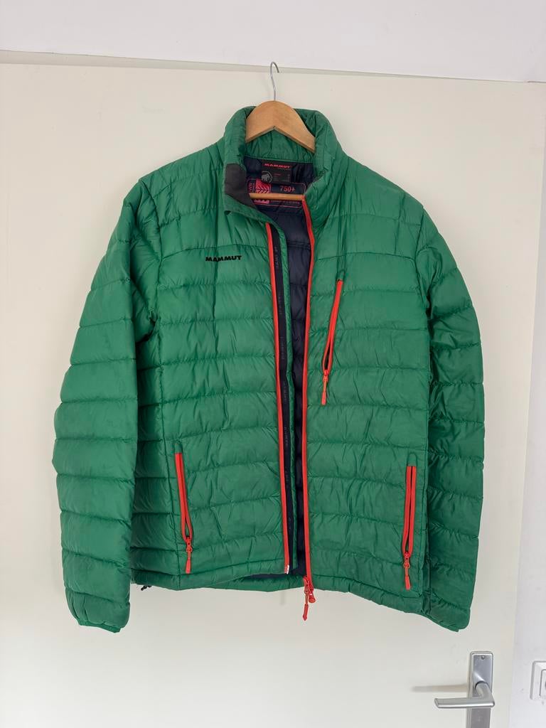 Mammut donsjas groen heren, Ophalen of Verzenden, Zo goed als nieuw, Maat 48/50 (M), Groen