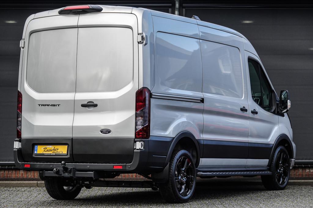 Ford Transit L2H2 | 165Pk A8 Aut. | Raptor Edition | 2x Schu, 12 maanden, Stof, Zwart, 4 cilinders