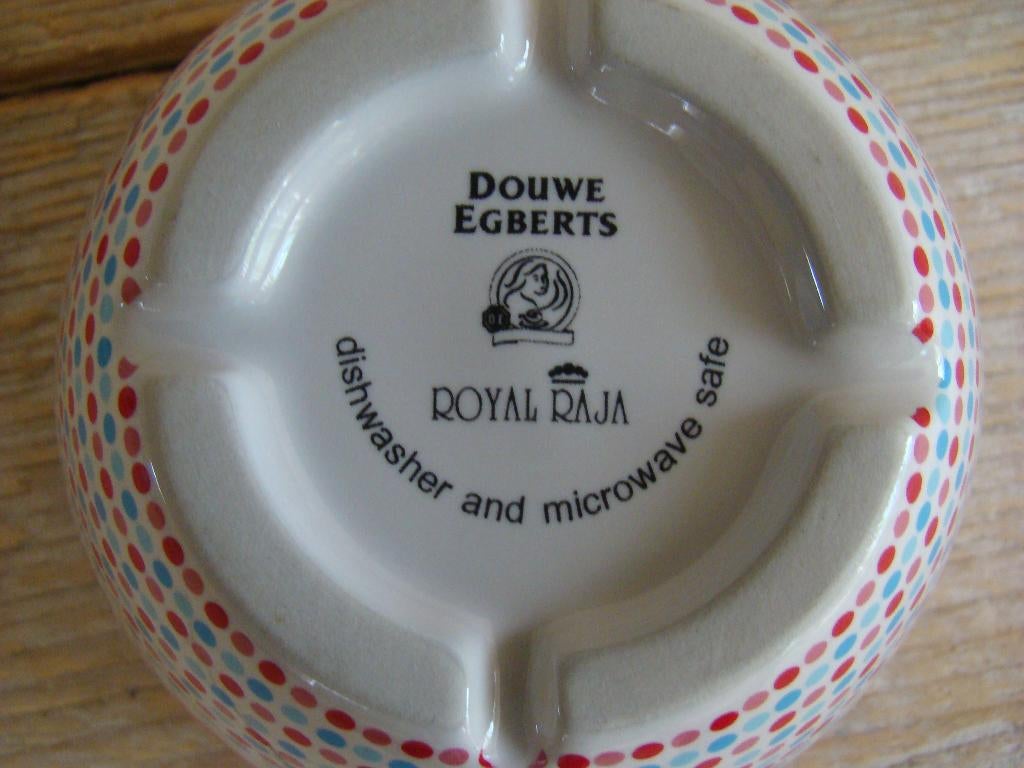 Kop-en-schotel, Douwe Egberts, Royal Raja, zo goed als nieuw, Ophalen of Verzenden, Zo goed als nieuw, Overige stijlen, Kop(pen) en/of Schotel(s)