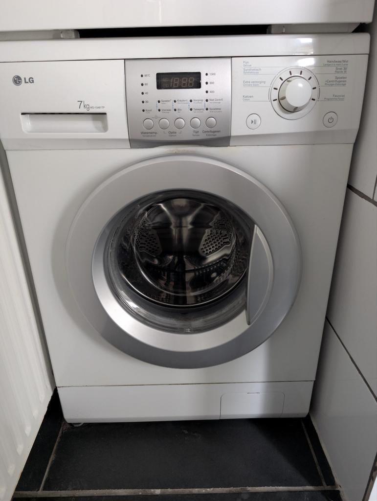 LG Wasmachine 7kg - WD-13481TP - Betrouwbaar en Efficiënt, Ophalen, Gebruikt, Voorlader, Kort programma