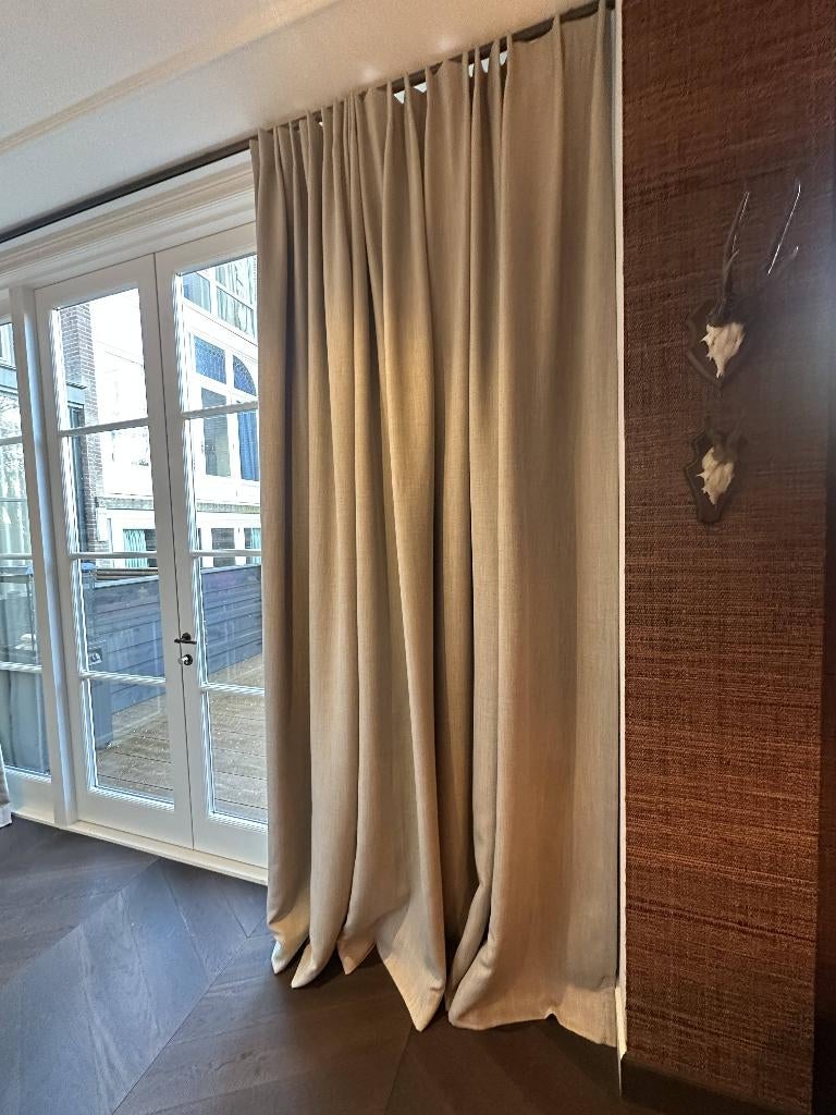 Verduisterende gordijnen, Crème, 200 cm of meer, Ophalen of Verzenden, Zo goed als nieuw