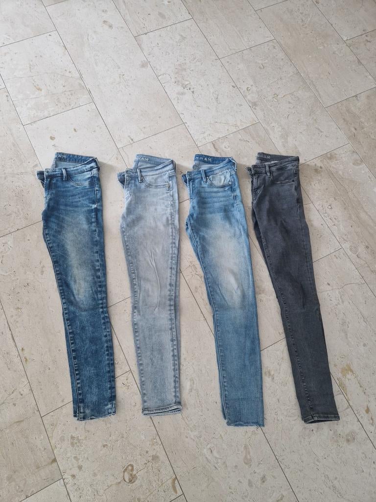Denham Spray jeans maat 26 27 skinny jeans, Ophalen, Denham, Blauw, W27 (confectie 34) of kleiner