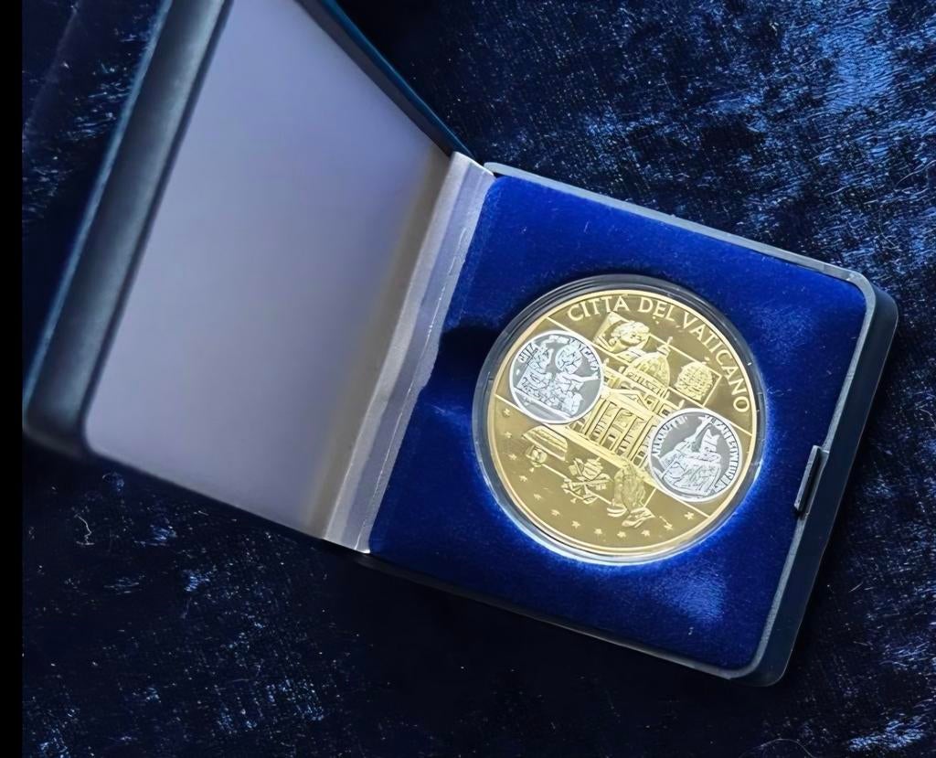 Vaticaanstad Munt met casette, Ophalen of Verzenden, Italië, Losse munt, Zilver