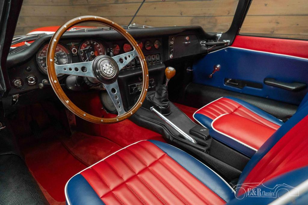 Jaguar E-Type S2 Cabriolet | Gerestaureerd | 1970, Auto's, Oldtimers, Achterwielaandrijving, 4200 cc, Cabriolet, Blauw