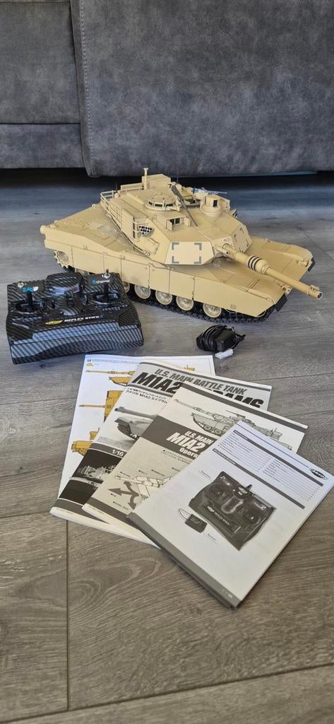 Te koop 1/16 Tamiya abrams rc tank met full options, Ophalen of Verzenden, Actiefiguurtje