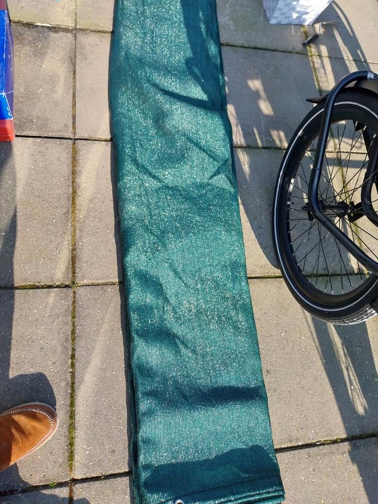 Groen schaduwdoek/winddoek - diverse maten, Ophalen of Verzenden, Gebruikt