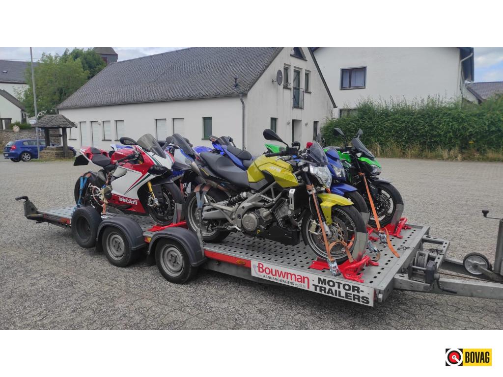 Verhuur tandemas motortrailer tot 6 motoren., Auto diversen, Aanhangers en Bagagewagens, Nieuw