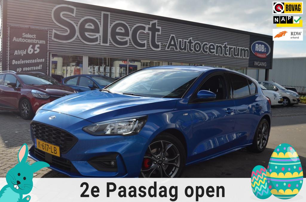 Ford Focus 1.0 Hybrid ST Line X 156 pk| 5 DRS|business|LED|, Stof, Gebruikt, Met garantie (alle), Blauw