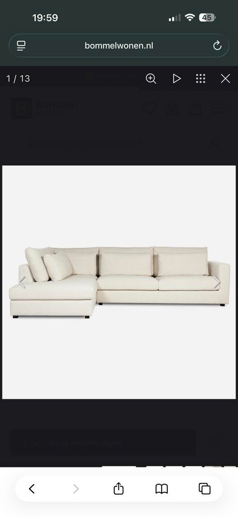 Hoekbank van bommel meubelen 1 jaar oud!, Ophalen, Zo goed als nieuw, Vierpersoons of meer