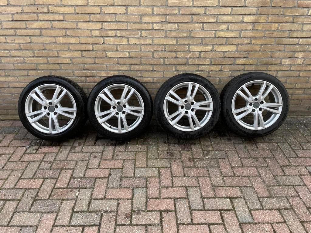 Winterbanden met aluminium velgen, Ophalen, Banden en Velgen, 17 inch, Winterbanden