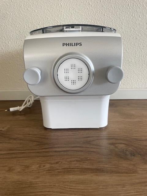 Philips pastamaker HR 2375 compleet met opzetstukken, Zilver, Ophalen of Verzenden, Zo goed als nieuw, Metaal