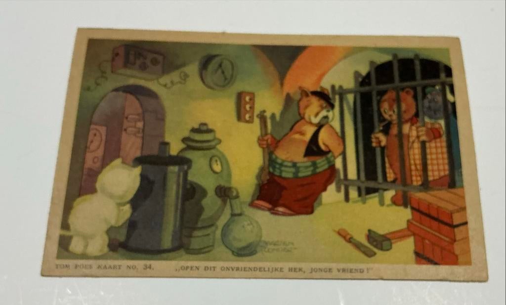 Oude Tom Poes Kaart - Serie 6, Nr. 34 - Het Verdwijneiland, Verzamelen, Ansichtkaarten | Themakaarten, Verzenden, 1940 tot 1960