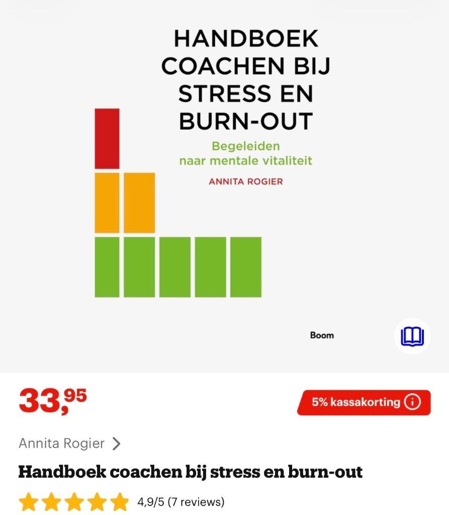 Handboek coachen bij stress en burn-out ISDN 9789024404025, Ophalen of Verzenden, Zo goed als nieuw, Ontwikkelingspsychologie