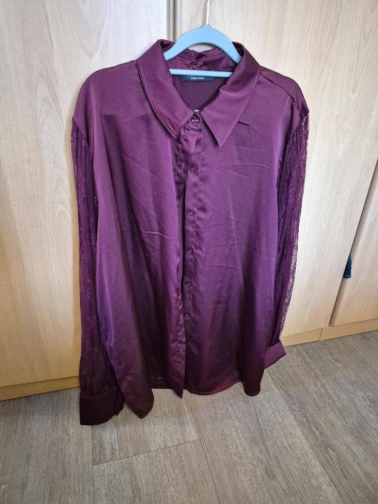 Aangeboden: mooie bordeaurode dames blouse maat L, Ophalen of Verzenden, Zo goed als nieuw, Maat 42/44 (L)