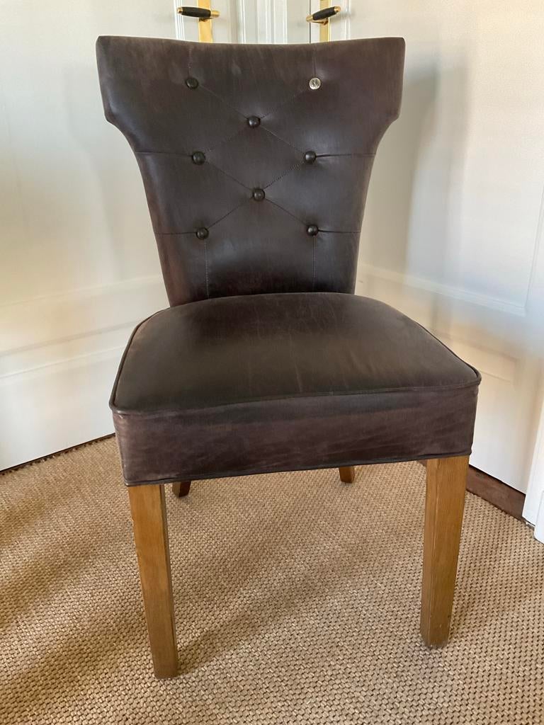 Riviera Maison stoel, Huis en Inrichting, Stoelen, Ophalen, Bruin, Zo goed als nieuw, Eén