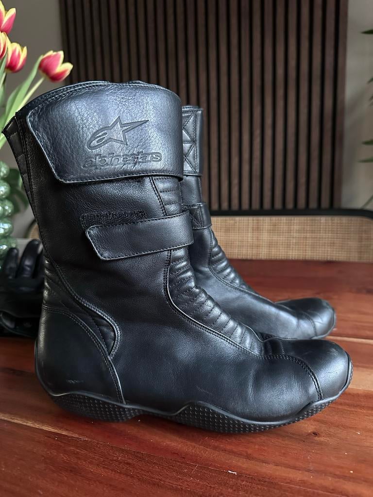 Leren Alpinestars motorlaarzen, zwart, maat 39, Motoren, Kleding | Motorkleding, Ophalen of Verzenden, Tweedehands, Heren, Laarzen