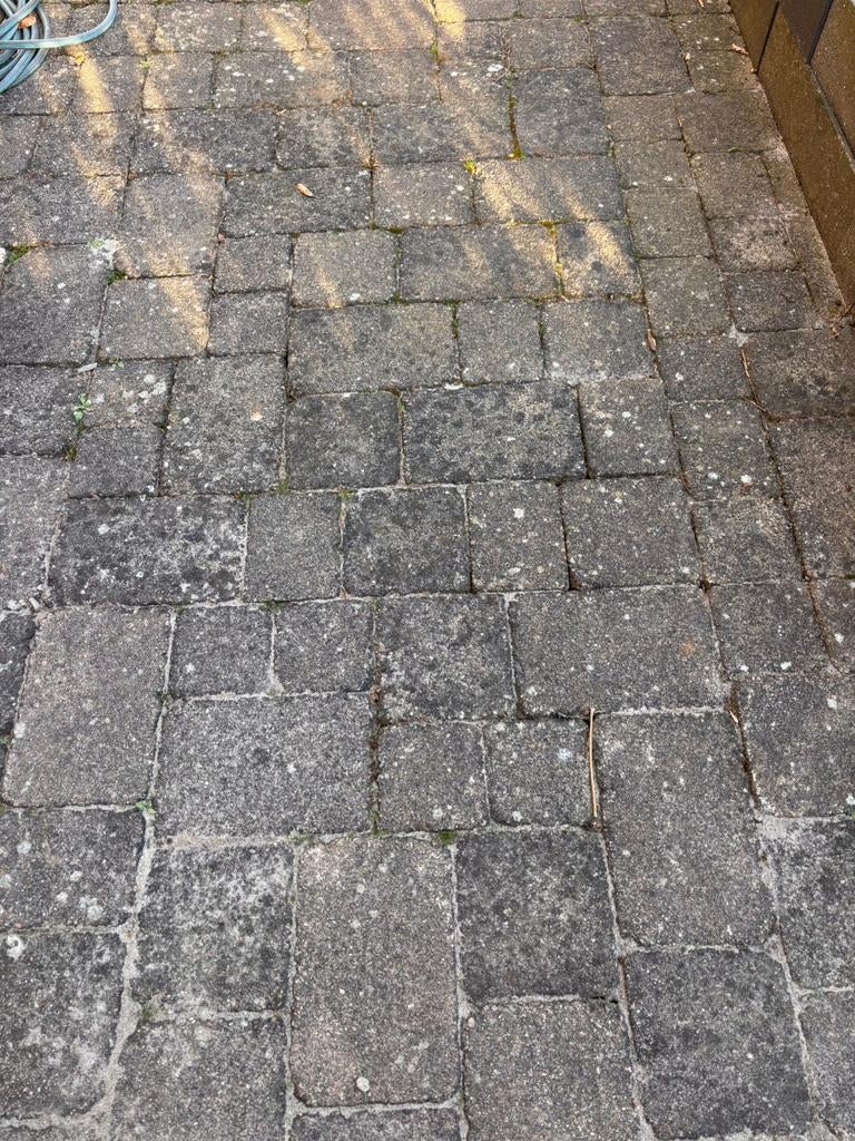 Tuintegels 35m2 gratis, Ophalen, Overige materialen, Gebruikt, 10 m² of meer