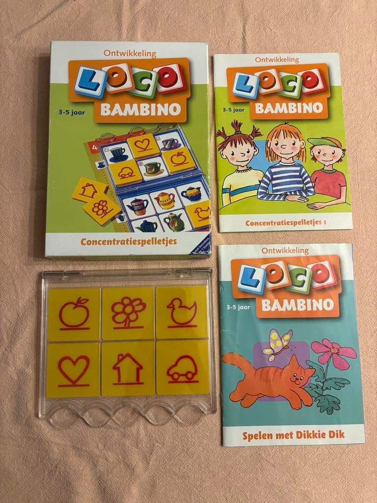 Loco Bambino set met 2 boekjes en basisdoos, Ophalen of Verzenden, Zo goed als nieuw, Puzzelen