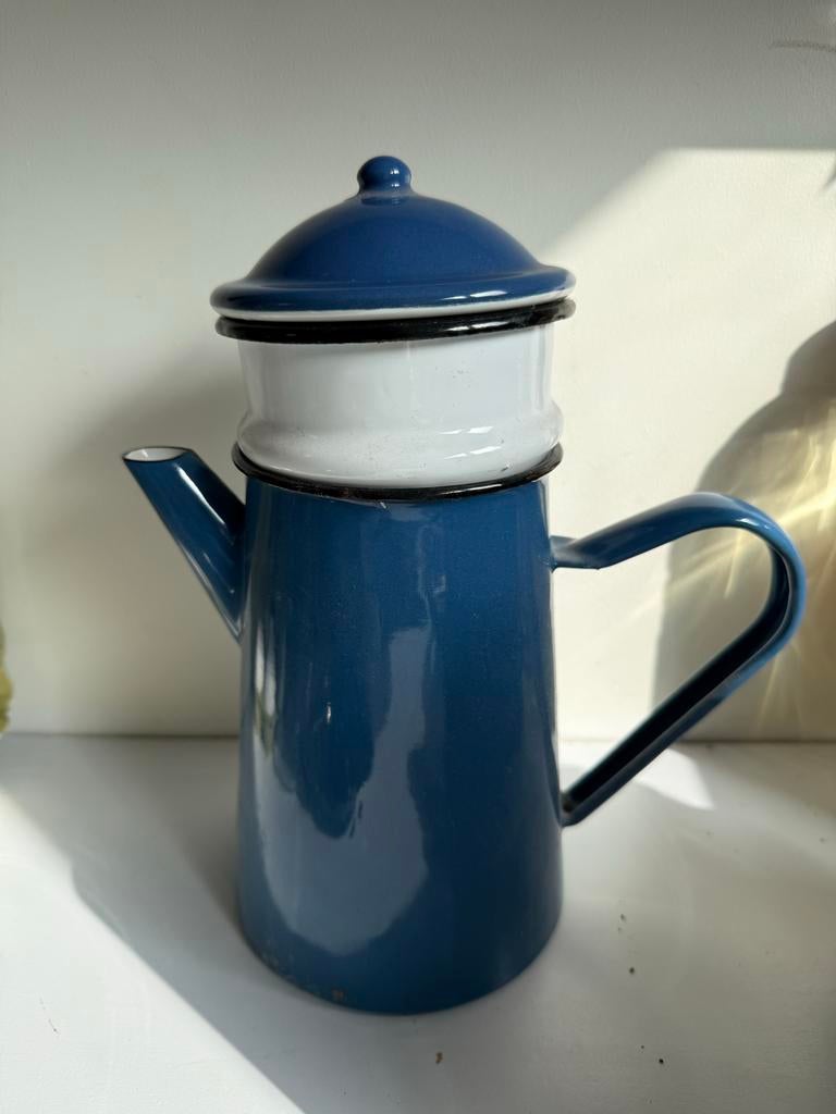 Emaille koffiepot met filter, Ophalen of Verzenden