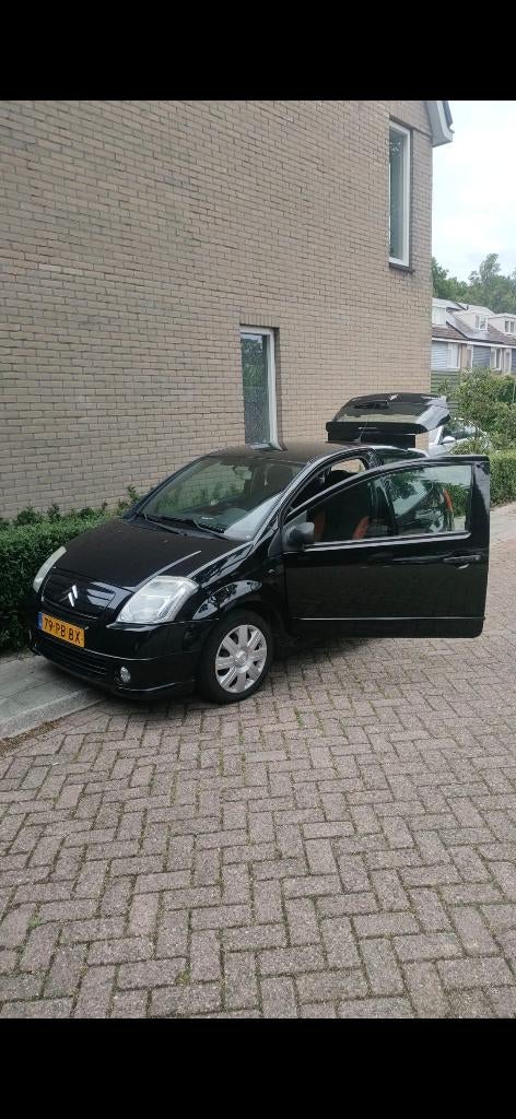 Citroën C2 1.4 I 2004 Zwart, Auto's, Voorwielaandrijving, 450 kg, 4 cilinders, 4 stoelen