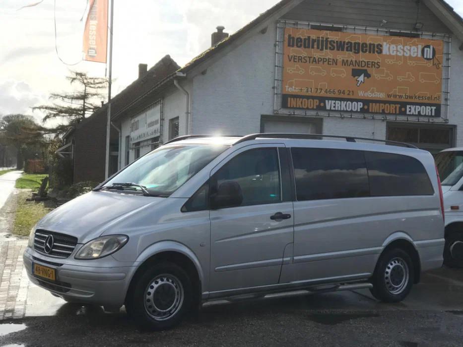 Mercedes-Benz Vito 111 CDI Dubbel Cabine AC Marge (bj 2008), Auto's, Bestelauto's, Gebruikt, Zwart, 4 cilinders, 2000 kg
