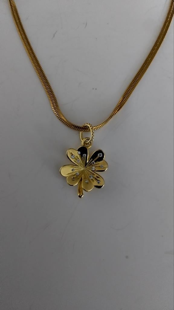 Zet mooie Pandora hanger met halsketting, Sieraden, Tassen en Uiterlijk, Ophalen of Verzenden, Zo goed als nieuw, Goud, Goud