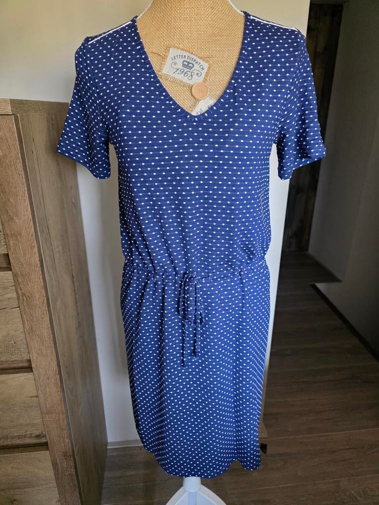 WHO'S THAT GIRL zomerjurk blauw met witte stippen, Maat 38/40 (M), Blauw, Who"s that girl, Ophalen of Verzenden