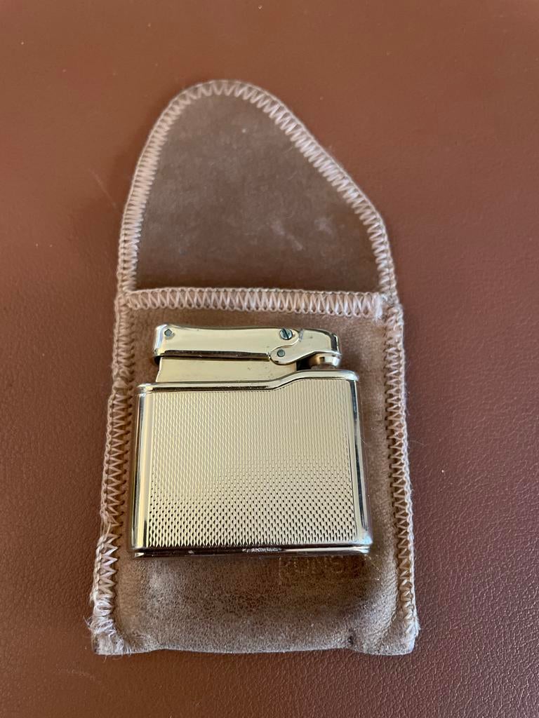 Colibri gas aansteker 19 (Frankrijk) - Vintage goudkleurig, Ophalen of Verzenden, Gebruikt, Aansteker