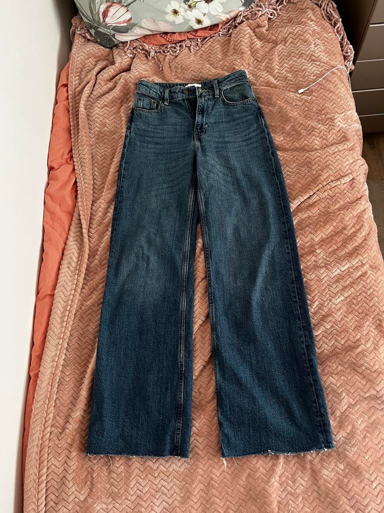 H&M Wide High Jeans (maat 34), Blauw, Ophalen of Verzenden, Zo goed als nieuw, Maat 34 (XS) of kleiner