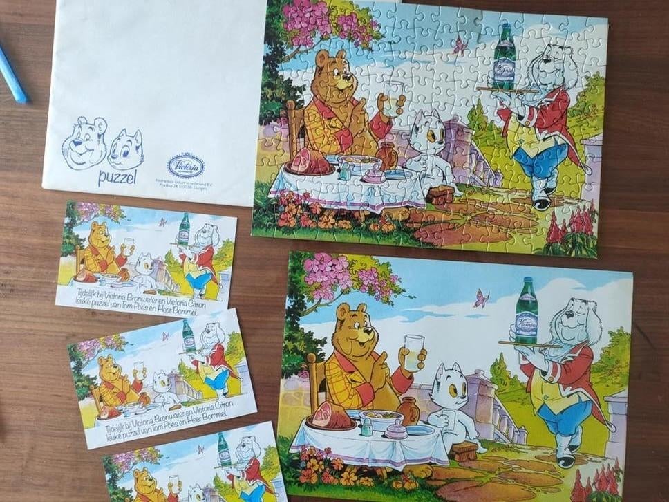 Puzzel Heer Bommel drinkt Victoria Bronwater 1979, Ophalen of Verzenden, Meer dan 50 stukjes, Zo goed als nieuw, 6 jaar of ouder