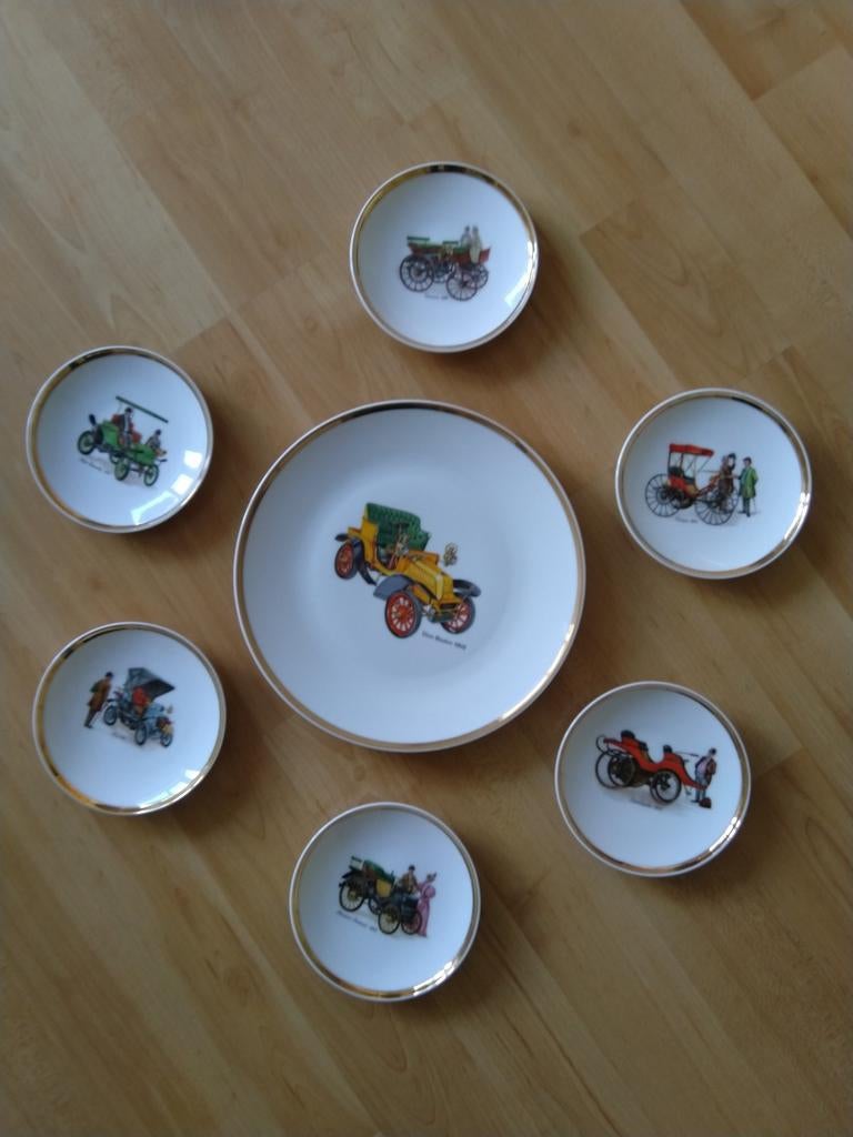 Zeldzame antieke Petit-four set Bavaria: E Schaller stempel., Ophalen of Verzenden