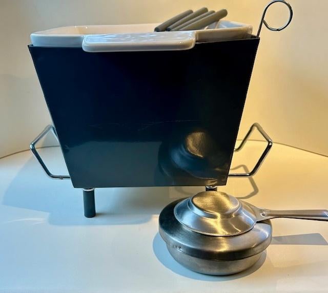 BOSKA Outdoor Fondueset - Keramiek en Metaal, Verzenden, Zo goed als nieuw, Brander, Fondueset