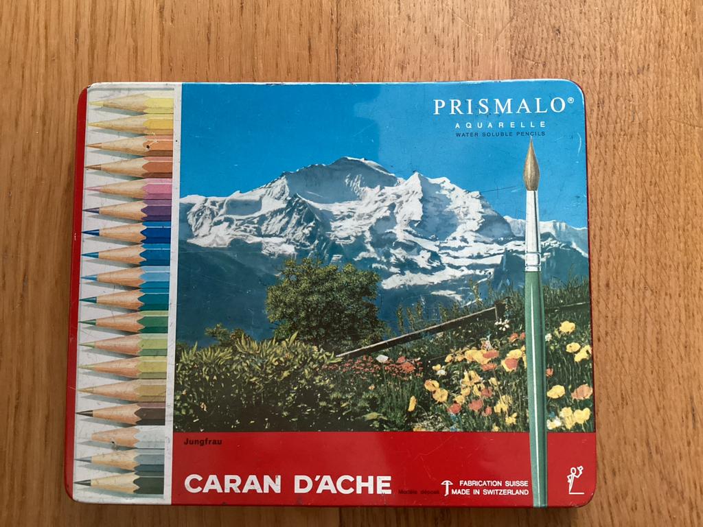 Vintage Caran d'Ache Prismalo Aquarelpotloden Set 18 stuks, Ophalen of Verzenden, Gebruikt, Potlood of Stift