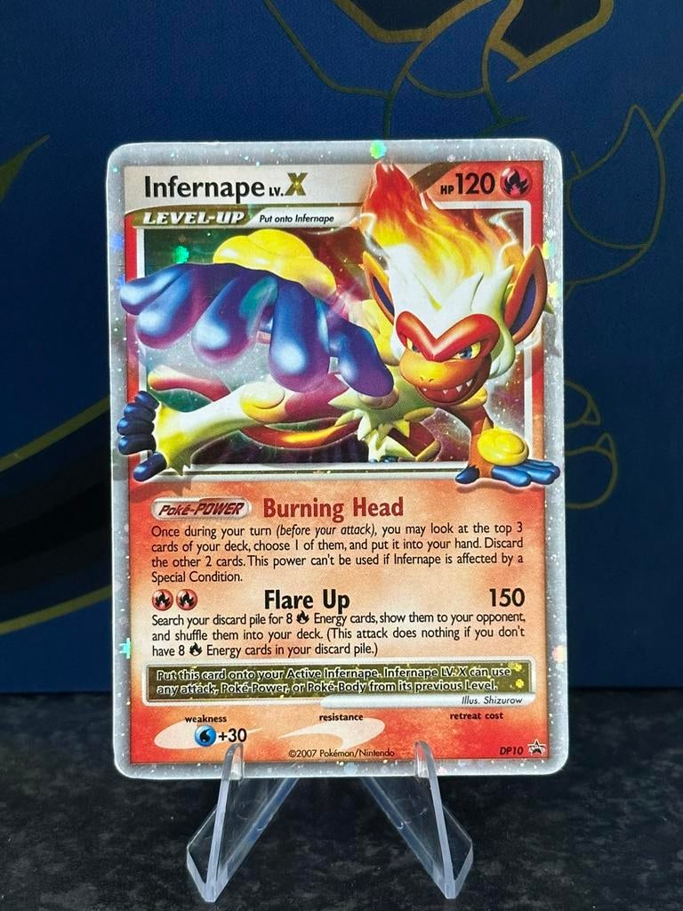 Infernape LV.X #DP10 Pokemon Promo, 2007, Ophalen of Verzenden, Gebruikt, Losse kaart, Foil