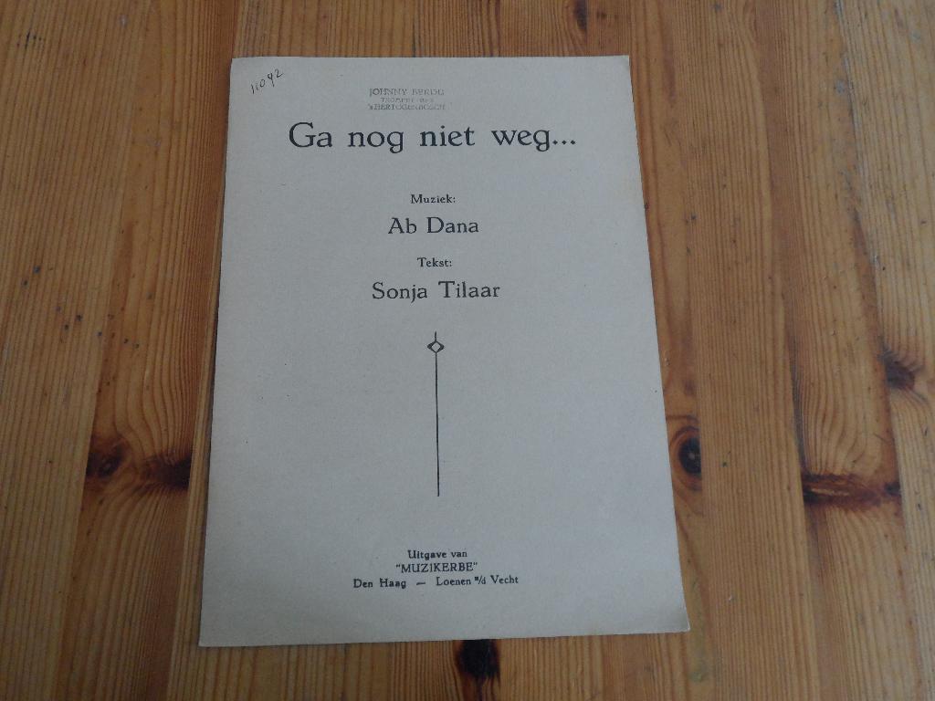 Ga nog niet weg - ze houdt er van - ab dana / sonja tilaar, Gebruikt, Gitaar, Ophalen of Verzenden, Artiest of Componist
