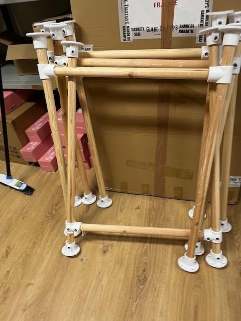 Houten steigerpijp onderdelen voor kast of bureau, Ophalen, Zo goed als nieuw