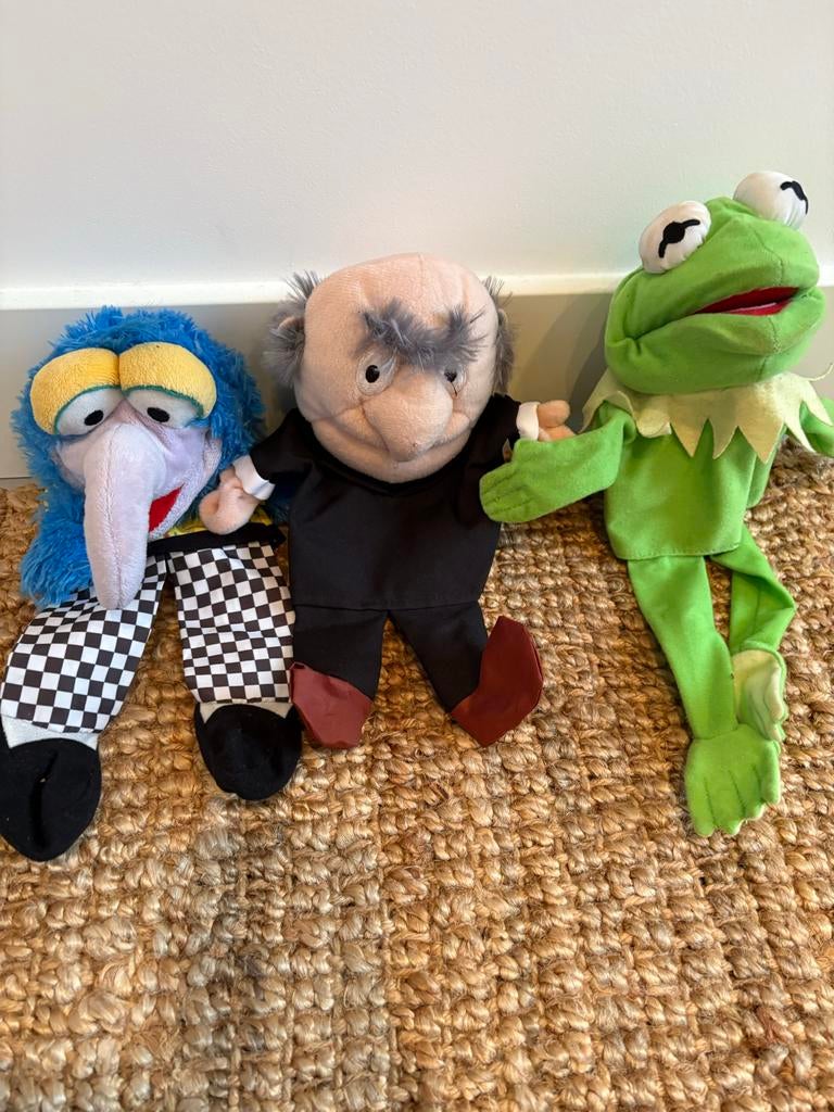 Muppet Show Handpoppen: Kermit, Gonzo & Statler, Ophalen of Verzenden, Nieuw, Overige merken
