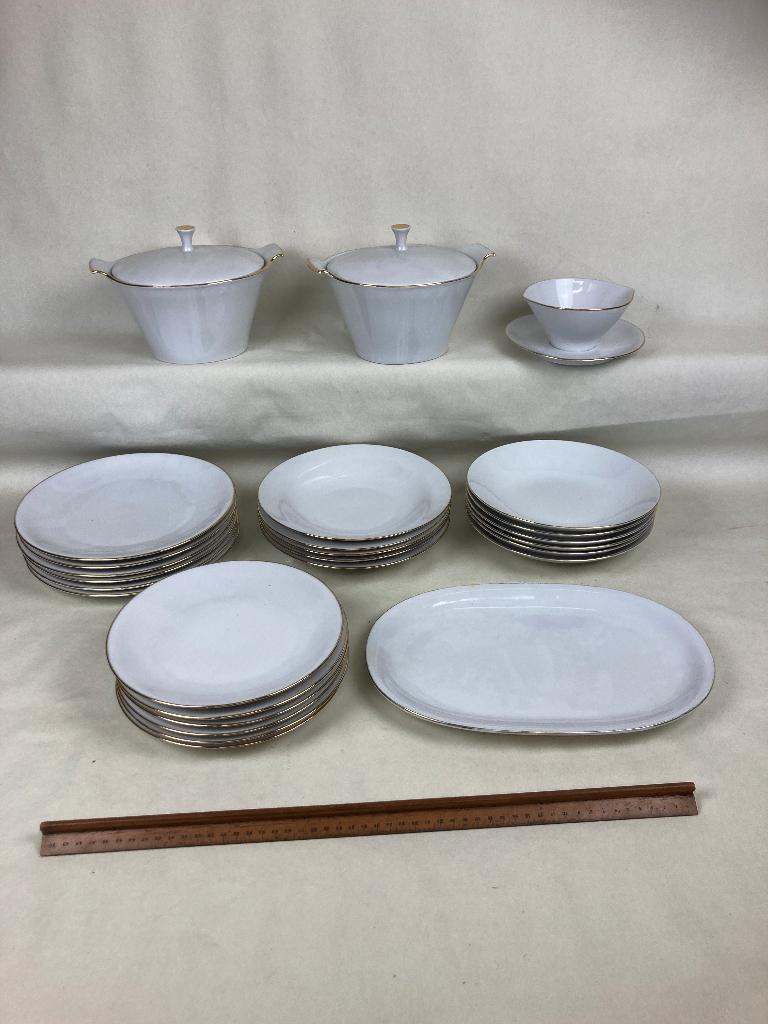 porselein servies, Huis en Inrichting, Keuken | Servies, Ophalen, Gebruikt, Effen, Porselein