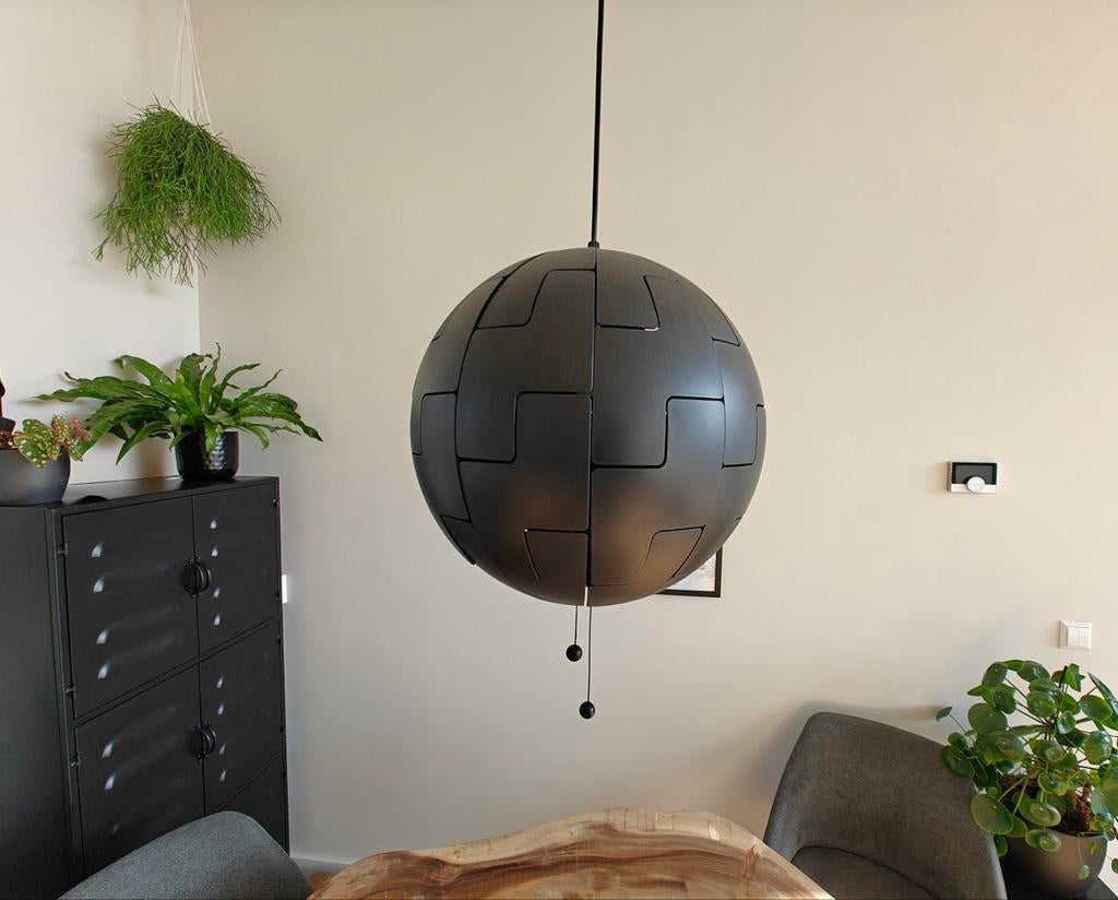 Ikea hanglamp ps 2014 zwart 35 cm, Modern, Industrieel, Design, Ophalen of Verzenden, Zo goed als nieuw, Metaal