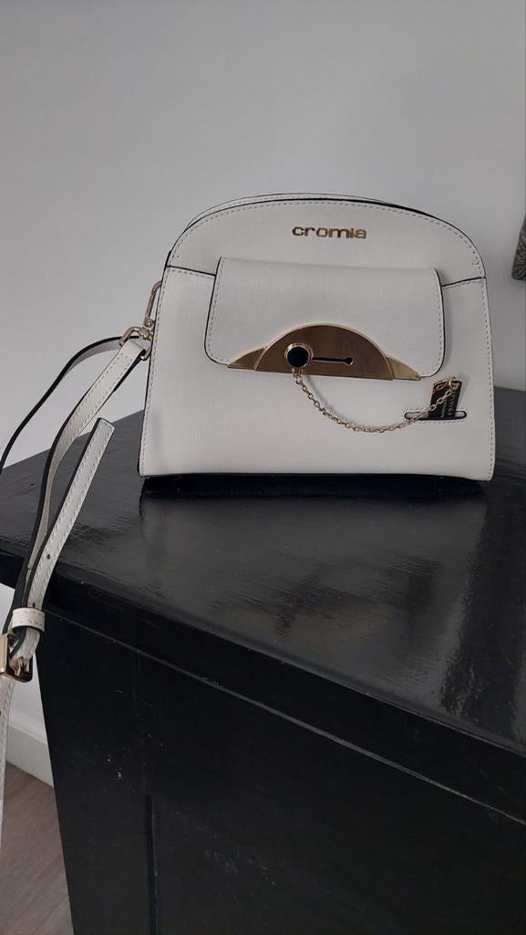 Cromia Leren Damestas - Wit Schoudertasje, Ophalen of Verzenden, Nieuw, Wit, Schoudertasje