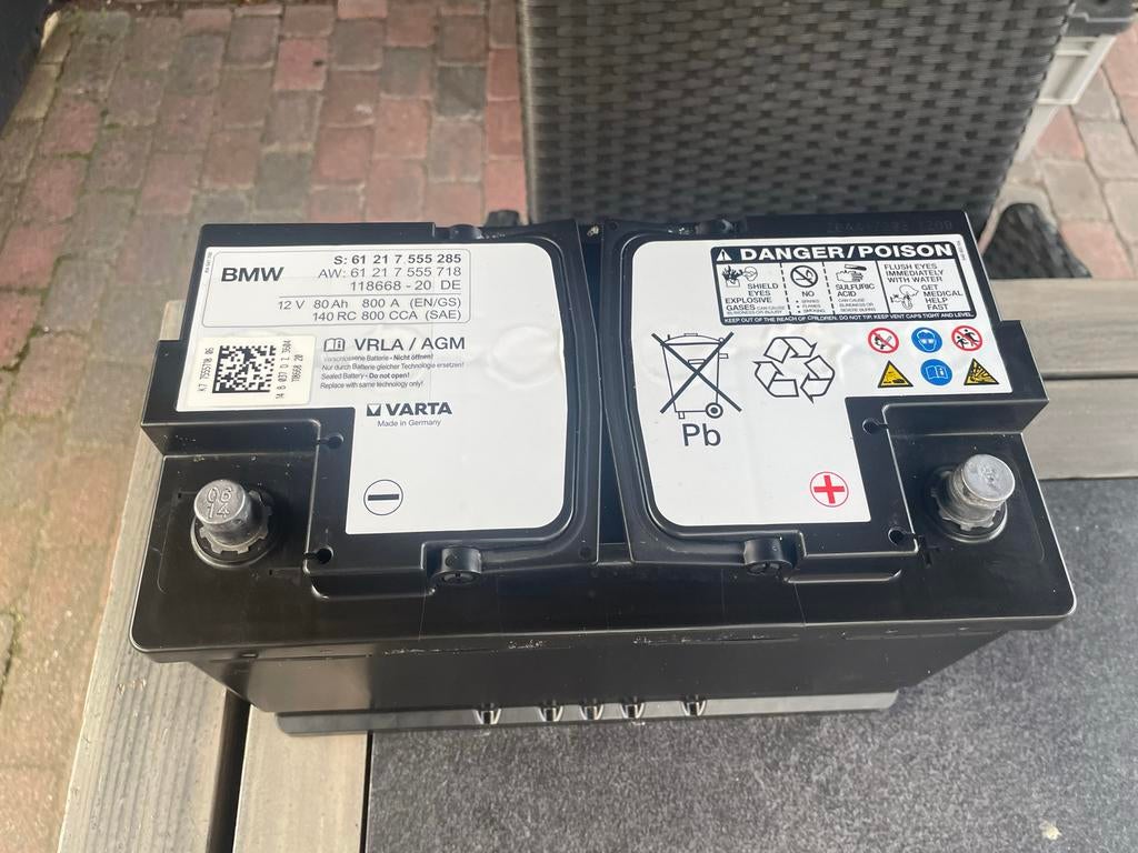 BMW AGM Accu 80Ah 800A - Gebruikt, Zeer Goede Staat, Ophalen, Gebruikt, BMW