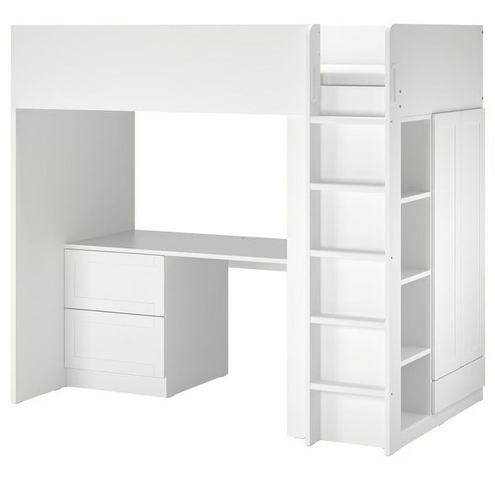 SMÅSTAD Ikea hoogslaper met bureau, Ophalen, Zo goed als nieuw, Hoogslaper